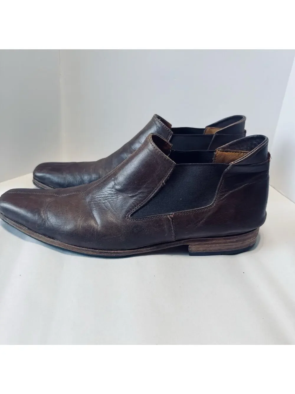 Vintage Navarro Brothers Men's ankle Boots Brown Leather Western Buenos Aires 10